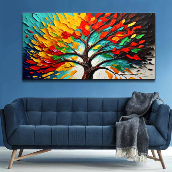 Colorful Modern Stylized Tree - Canvas Wall Painting