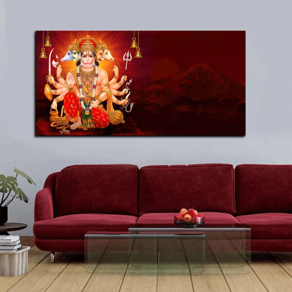 Panchmukhi Hanuman Ji - Canvas Wall Painting