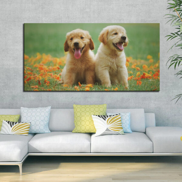 Beautiful Puppies Canvas Wall Painting