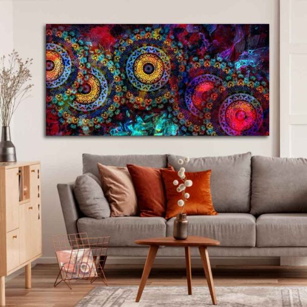 Mandala Art Dark Eyes - Canvas Wall Painting
