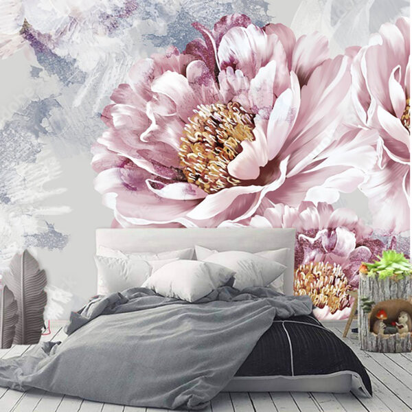 Victorian Flower wall art Botanical Non-Woven Wallpaper