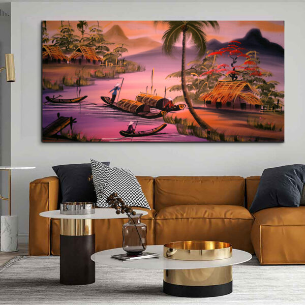 Beautiful Sunset Scenery Canvas Wall Painting
