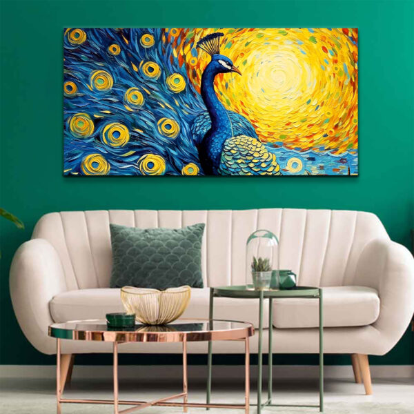Beautiful Abstract Peacock Canvas Wall Painting