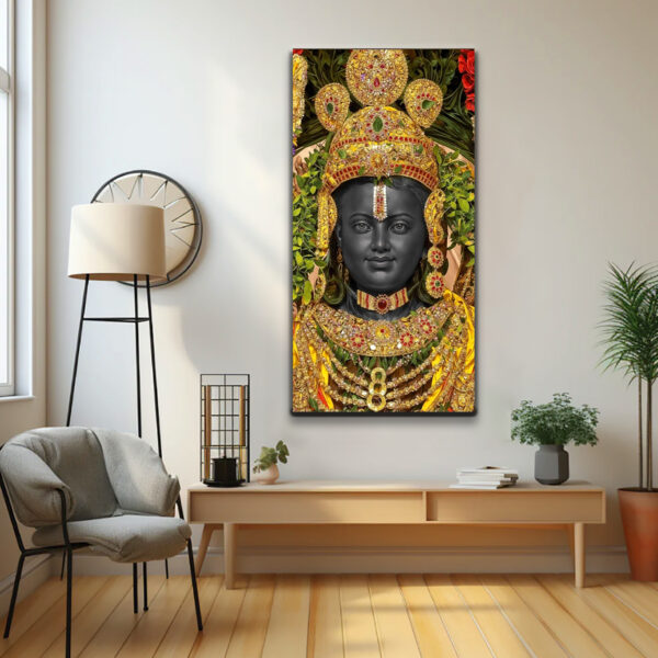 Lord Ram Statue Ayodhya Mandir Canvas Wall Painting