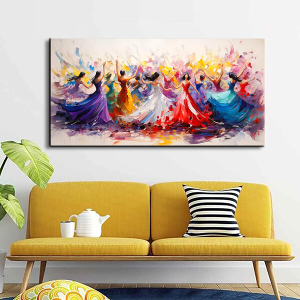 Colorful Dancing Modern Art Canvas Wall Painting