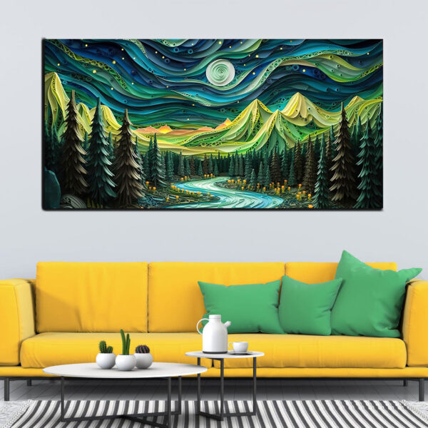 Beautiful Mountains Nature Big Scenery Landscape Canvas Wall Painting