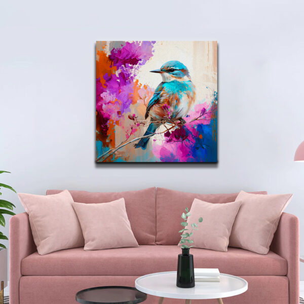 Beautiful Colorful Bird Canvas Wall Painting