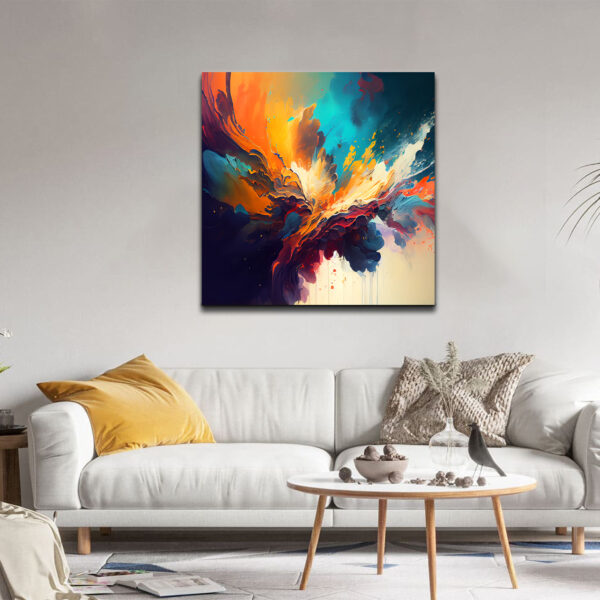 Abstract Colorful Splash Art Canvas Wall Painting