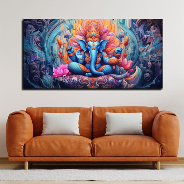 Lord Shri Ganesha Canvas Wall Painting