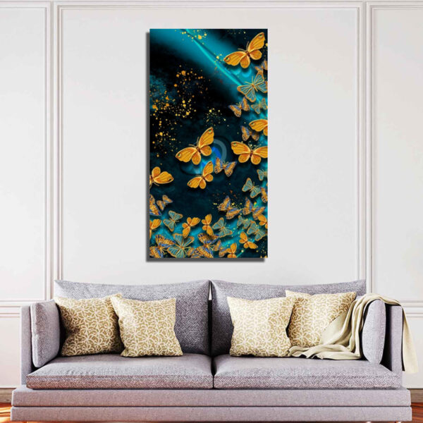 Beautiful Abstract Flying Butterflies Canvas