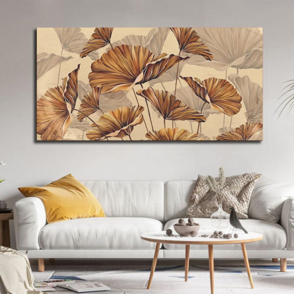 Golden Ginkgo Leaves Canvas