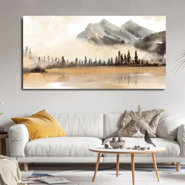 Beautiful Neutral Warm  Landscape Canvas Wall Painting