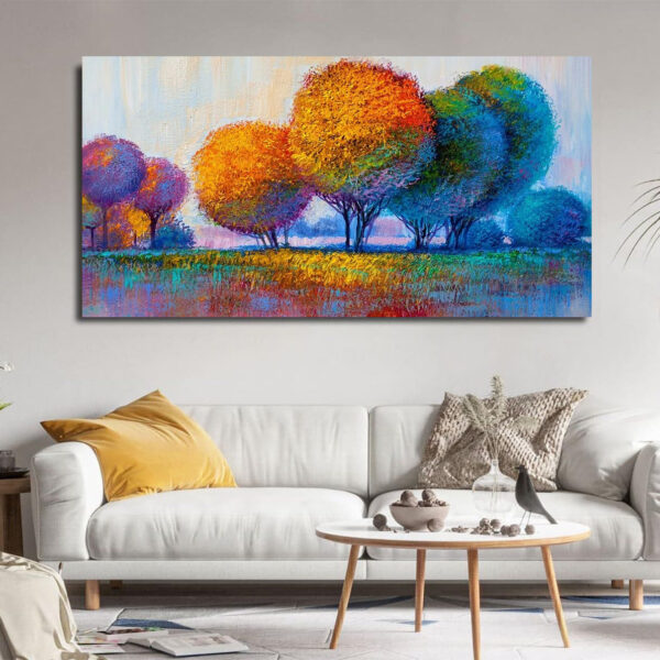 Beautiful Colorful Trees Canvas Wall Painting