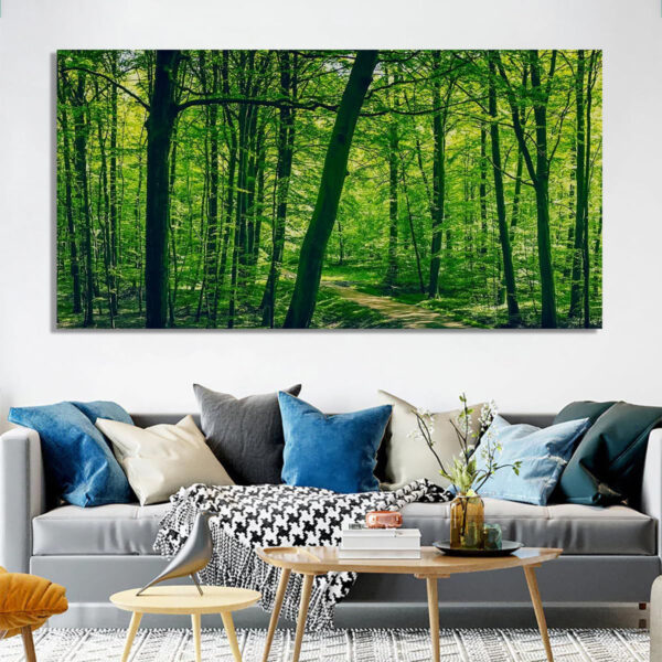 Beautiful panorama of the city with a bridge Canvas Wall Painting.