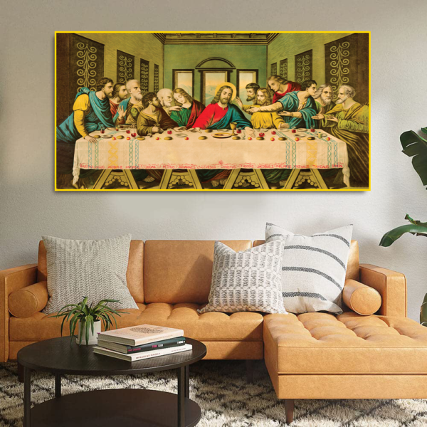 The Last Supper Floating Frame  canvas wall painting